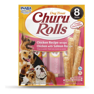 Inaba Dog Rolls wraps Chicken with Salmon 8x12g