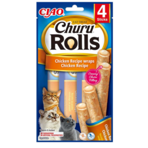 Inaba Cat Rolls wraps Chicken 4x10g