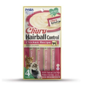 Inaba Cat Hairball Control Chicken 4x14g