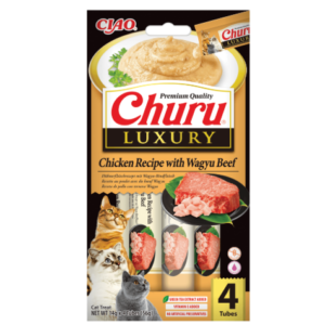 Inaba Cat LUXURY Chicken with Wagyu Beef 4×14g