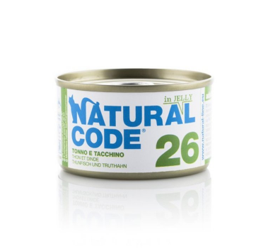 Natural Code Cat konzerva Tuna and Turkey in Jelly 85g Natural Code Cat konzerva Tuna and Turkey in Jelly 85g