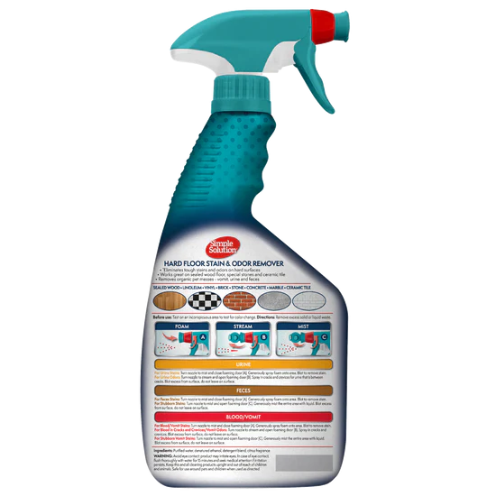 Simple Solution Hardfloor Stain & Odour Remover sprej 750ml2 Simple Solution Hardfloor Stain&Odour Remover sprej 750ml - Dont Ker Pet Shop