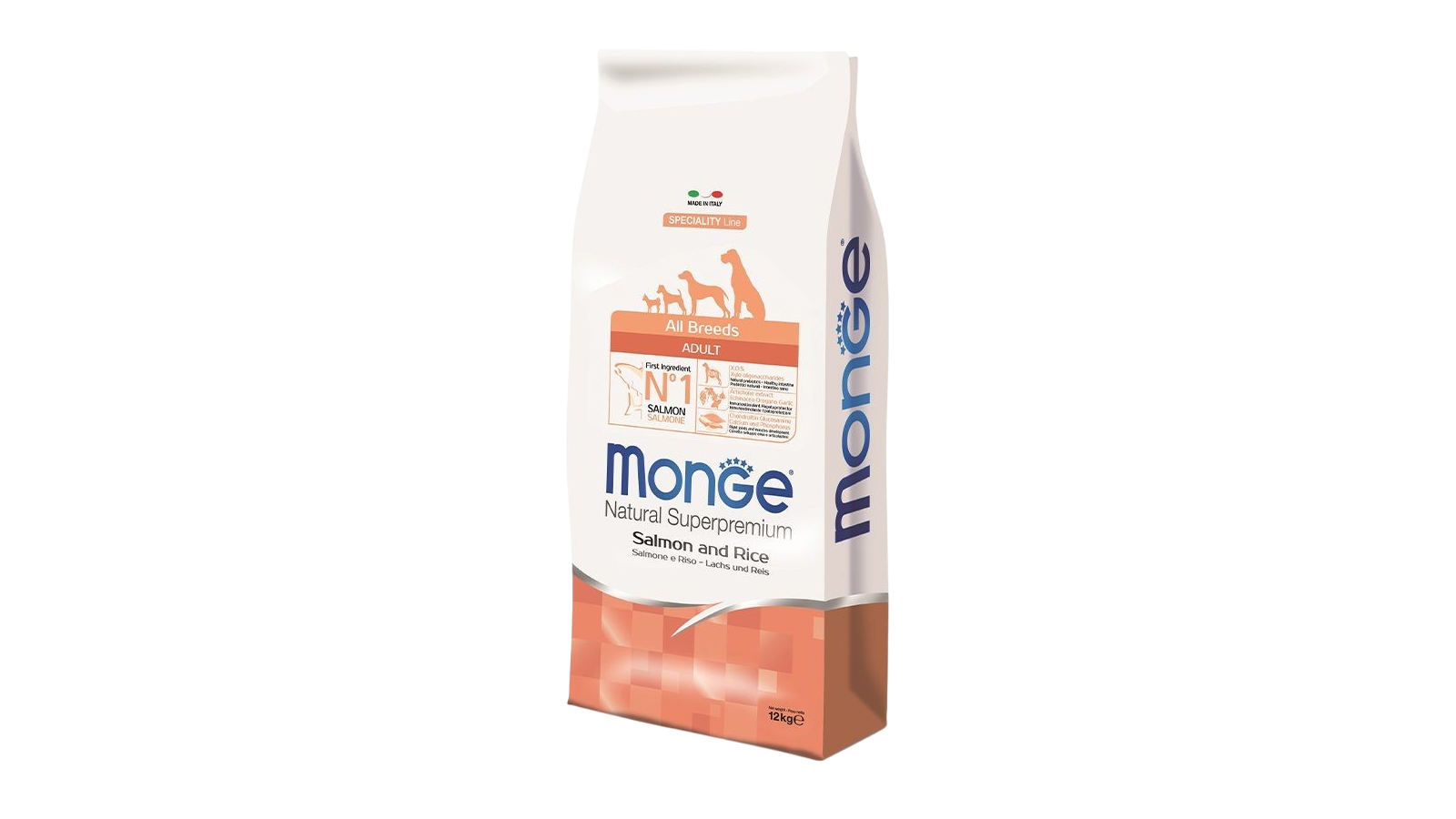 Monge Dog Adult All breeds Losos i pirinač Monge Dog Adult All breeds Losos i pirinač