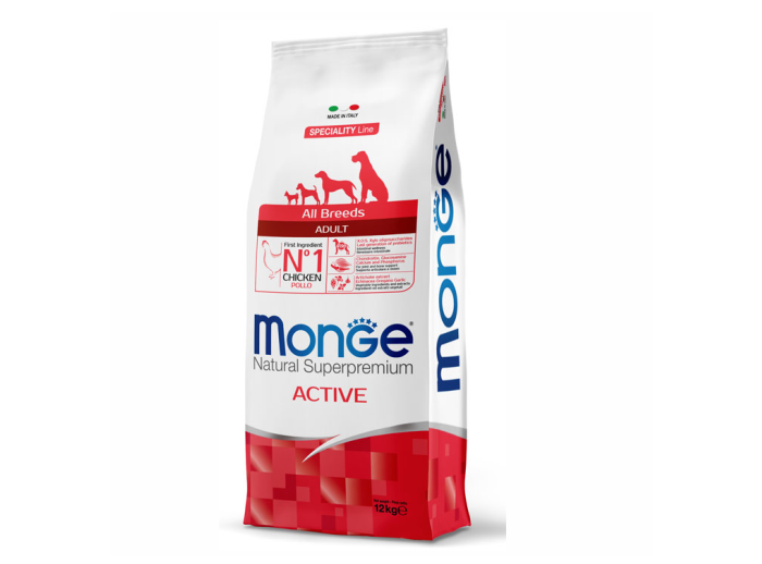 Monge Dog Adult All breeds Active 12kg Monge Dog Adult All breeds Active 2.5kg