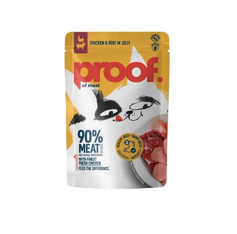 Proof Cat Piletina i govedina u želeu 85g Proof Cat Piletina i govedina u želeu 85g