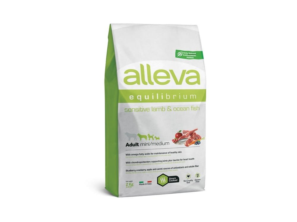 Alleva Equilibrium Adult Medium Mini Sensitive Jagnjetina i Riba 2kg Alleva Equilibrium Adult Medium/Mini Sensitive Jagnjetina i Riba 2kg