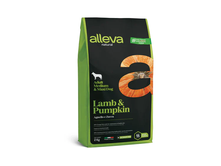 Alleva Natural Adult Medium Maxi Jagnjetina i Bundeva 2kg Alleva Natural Adult Medium/Maxi Jagnjetina i Bundeva 2kg