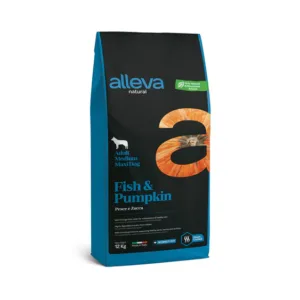Alleva Natural Adult Medium/Maxi Riba i Bundeva 12kg