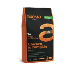 Alleva Natural Puppy Medium Piletina i Bundeva 2kg