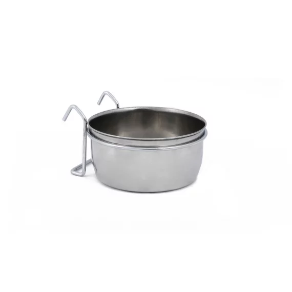 Beeztees Posuda Inox za kavez sa držačem 12.5cm 0.6L Beeztees Posuda Inox za kavez sa držačem 12.5cm 0.6L