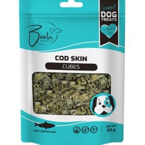 Besta poslastica za pse Cubes koža bakalara 60g
