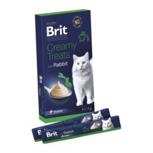 Brit Cat Premium Creamy Treats Zečetina 6x15g