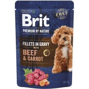 Brit Premium Dog Fileti u sosu Govedina sa Šargarepom 85g