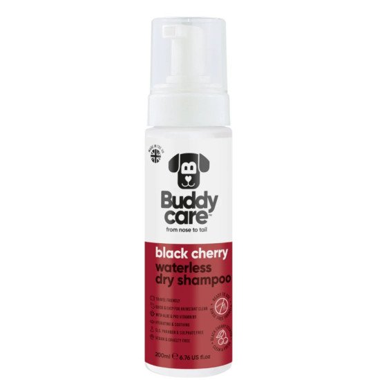 Buddy Care šampon za suvo pranje Black cherry 200ml Buddy Care šampon za suvo pranje Black cherry 200ml