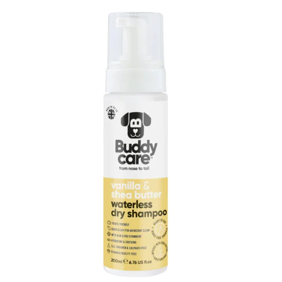 Buddy Care šampon za suvo pranje Vanilla&Shea butter 200ml Buddy Care šampon za suvo pranje Vanilla&Shea butter 200ml