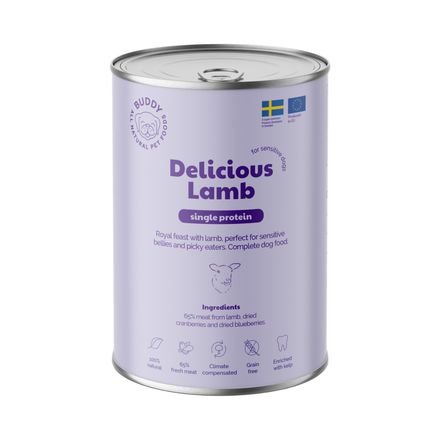 Buddy Delicious Lamb single protein 400g Buddy Delicious Lamb single protein 400g