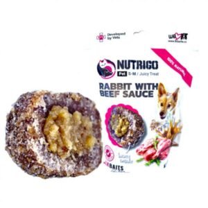 LK Baits Nutrigo Dog Treat Rabbit & Beef S-M 150g