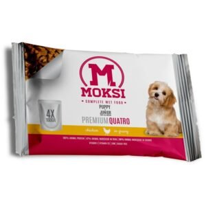 Moksi preliv za pse Puppy & Junior Piletina u sosu 4x100g