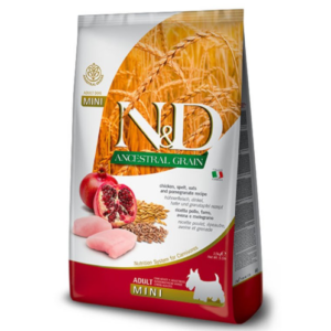 N&D Ancestral Grain Dog Adult Mini – Piletina i nar 800g