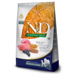 N&D Ancestral Grain Dog Adult Medium/Maxi – Jagnjetina i borovnica