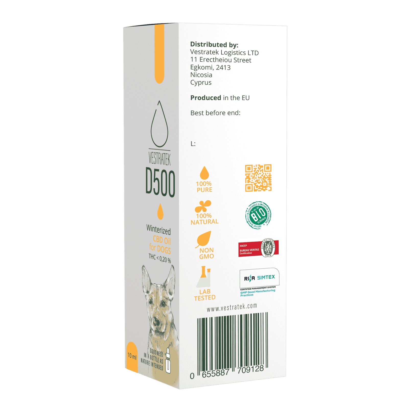 Vestratek-D500-side Vestratek C500 - CBD Ulje za pse 10ml - Dont Ker Pet Shop