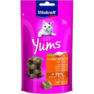 Vitakraft Yums Piletina/Mačija trava 40g