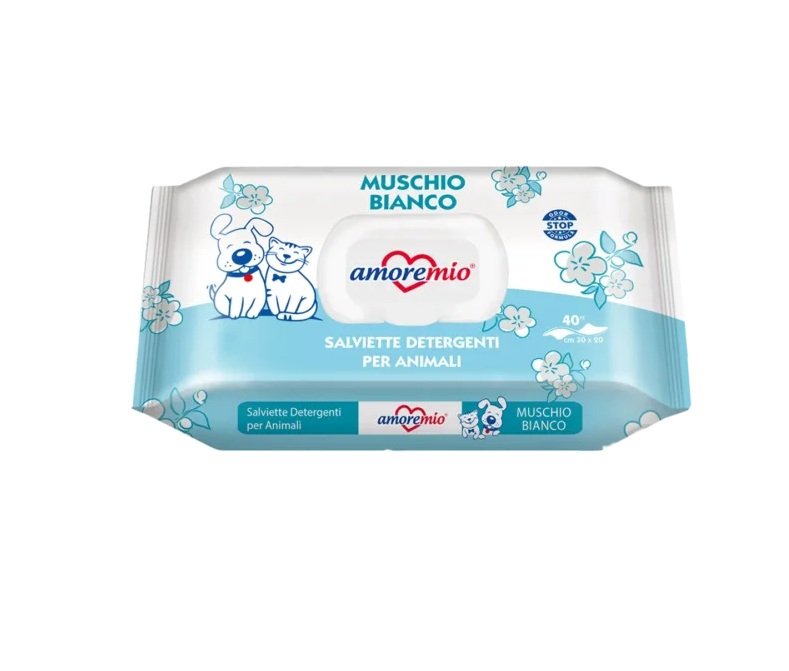 AmoreMio Vlažne maramice - Beli mošus 40 kom AmoreMio Vlažne maramice - Beli mošus 40 kom