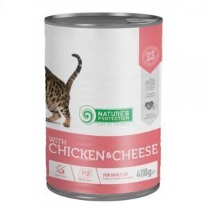Nature's Protection Adult Cat konzerva Piletina i Sir 400g