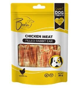 Besta Rabbit ears with Chicken 500g