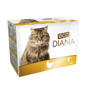 Eco DIANA komadići za mačke Piletina 12x100g