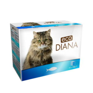 Eco DIANA komadići za mačke Riba 12x100g