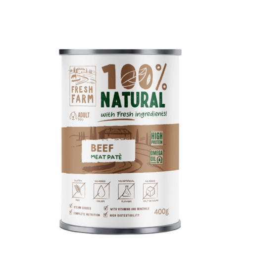 Fresh Farm pašteta za pse u konzervi Govedina 400g Fresh Farm pašteta za pse u konzervi Govedina 400g