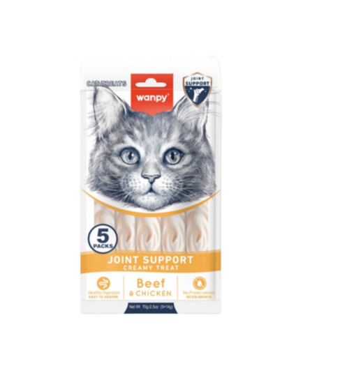 Wanpy Creamy Lickable Treats Joint Support govedina i piletina 5x14g Wanpy Creamy Lickable Treats Joint Support govedina i piletina 5x14g