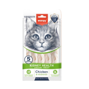 Wanpy Creamy Lickable Treats Kidney Care piletina i povrće 5x14g