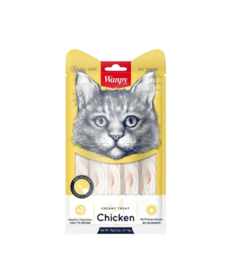Wanpy Creamy Lickable piletina 5x14g Wanpy Creamy Lickable piletina 5x14g
