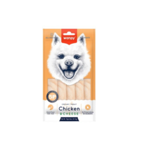 Wanpy Creamy Lickable piletina i sir 5x14g – kremasta poslastica za pse sa piletinom i sirom Wanpy Creamy Lickable piletina i sir 5x14g je ukusna kremasta poslastica za pse napravljena od kvalitetne piletine i sira. Zahvaljujući glatkoj teksturi koja se lako liže i privlačnom ukusu, ova Wanpy poslastica predstavlja odličnu nagradu za pse tokom treninga, šetnje ili kao poseban dodatak svakodnevnoj ishrani. Kremasta struktura omogućava jednostavno serviranje direktno iz kesice, u činiji ili kao ukusan preliv preko granula. Praktično pakovanje od 5 kesica po 14g čuva svežinu i omogućava lako doziranje pri svakom davanju. Prednosti Wanpy Creamy Lickable piletina i sir Kremasta poslastica za pse sa ukusom piletine i sira. Napravljena od pravog pilećeg filea i sira. Bez žitarica. Nežna tekstura koju psi lako prihvataju. Visoka ukusnost i odlična prihvatljivost. Može se koristiti kao nagrada tokom treninga. Idealna kao dodatak suvoj hrani ili poseban zalogaj. Praktično pakovanje 5 x 14g. Sastav Sastav: piletina, skrob, sir, beta karoten, vitamini (A, B2, B3, B5, D3, E), ksantan guma. Analitički sastav Sirovi proteini: 6,5% Sirove masti: 0,1% Sirova vlakna: 1% Sirovi pepeo: 2% Vlaga: 90% Način upotrebe Poslasticu davati kao nagradu ili dodatak svakodnevnoj ishrani psa. Može se ponuditi direktno iz kesice, u činiji ili kao preliv preko granula. Ne predstavlja kompletnu hranu. Uvek obezbediti psu svežu vodu za piće. Pakovanje 5 x 14 g Don't Ker preporuka Wanpy Creamy Lickable piletina i sir 5x14g je odličan izbor za vlasnike koji žele ukusnu i praktičnu poslasticu za svog psa. Kombinacija piletine i sira, kremasta tekstura i jednostavno serviranje čine ovu Wanpy poslasticu idealnom za trening, nagrađivanje ili posebne trenutke maženja sa vašim ljubimcem.