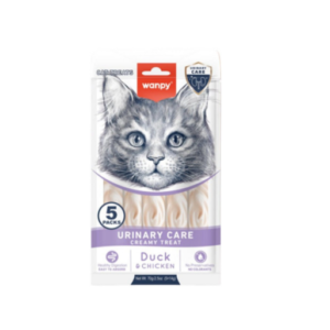 Wanpy Creamy Lickable Treats Urinary Care pačetina i piletina 5x14g