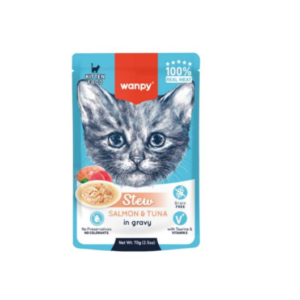 Wanpy gulaš za mačke Kitten losos i tuna 70g