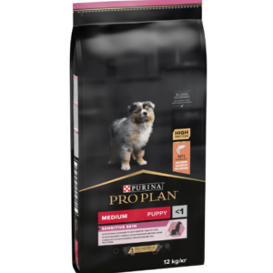 Pro Plan Puppy Medium Sensitive Skin Losos 12kg
