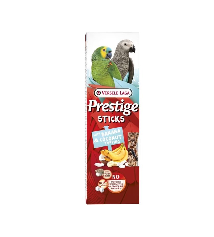 Versele Laga Sticks Parrots Banana & coconut topping 2kom 140g Versele Laga Sticks Parrots Banana & coconut topping 2kom 140g