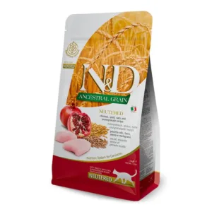N&D Ancestral grain Cat Adult Neutered Piletina i nar