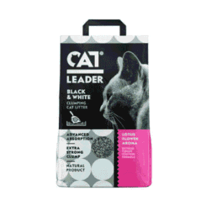 Cat Leader Clumping Black&White Lotus posip za mačke 5kg
