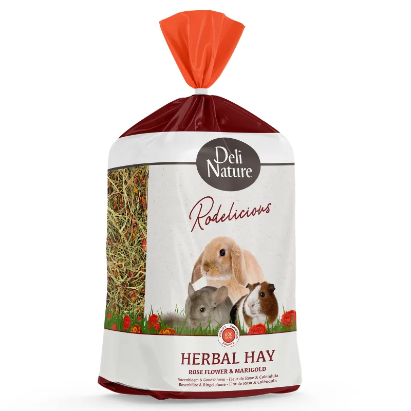 Deli Nature Herbal Hay – Rose Flower & Marigold – seno za zečeve i glodare Deli Nature Herbal Hay - Rose Flower & Marigold – seno za zečeve i glodare