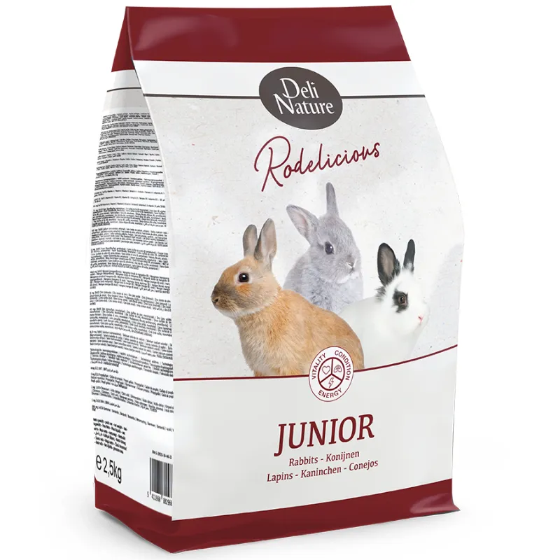 Deli Nature Junior Rabbits Rodelicious 2,5kg hrana za mlade zečeve – pakovanje Deli Nature Junior Rabbits Rodelicious 2,5kg hrana za mlade zečeve – pakovanje