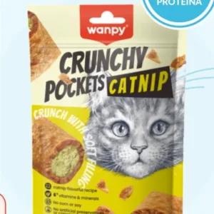 Wanpy Pockets hrskava poslastica za mačke mačija trava i piletina 60 g – pakovanje