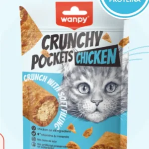 Wanpy Pockets hrskava poslastica za mačke piletina 60 g – pakovanje