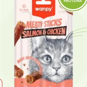 Wanpy Meaty Sticks poslastica za mačke losos i piletina 21 g – pakovanje