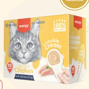 Wanpy Spoon kremasta poslastica za mačke sa igračkom piletina 10x16 g – pakovanje